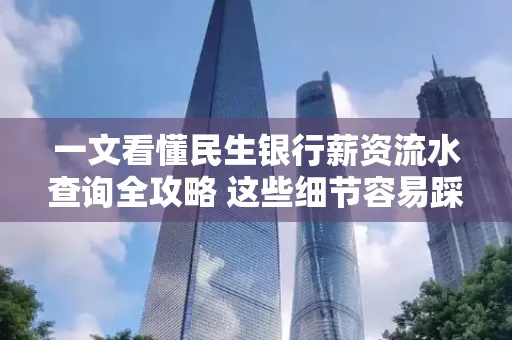一文看懂民生银行薪资流水查询全攻略 这些细节容易踩雷