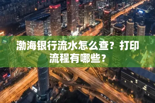 渤海银行流水怎么查?打印流程有哪些?