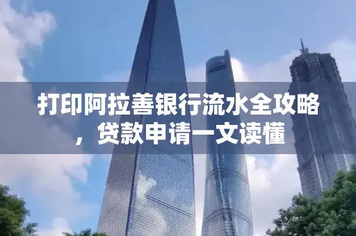 打印阿拉善银行流水全攻略,贷款申请一文读懂